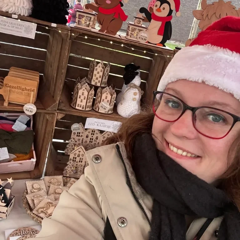 XL houten herinneringskist met naam en geboortedatum